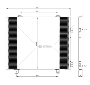 CHLODNICA KLIMATYZACJI RVI MASCOTT 99- NRF NRF35747