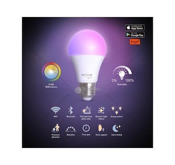 Chytrá žárovka LED E27 9W RGB CCT A60 RSH 102 RETLUX