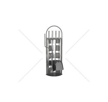 Čistící sada ke krbu nerezová, 4 dílná