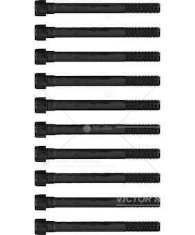Cylinder Head Bolt KIT BULLONI TESTA SENZA COLLARE Victor Reinz