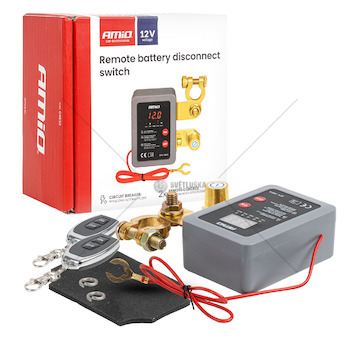Dálkový automatický vypínač akumulátoru 12V 240A (BATT) AMiO-04832