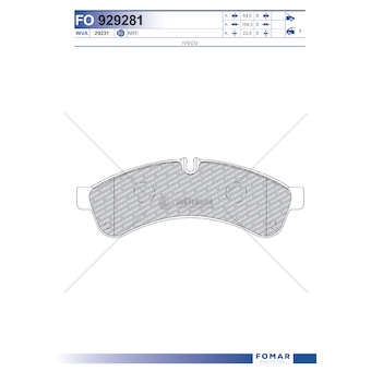 Deska brzdová 29231 bendix 184,2x64,7x22,7 zn iveco daily iii, iv 0192601_A