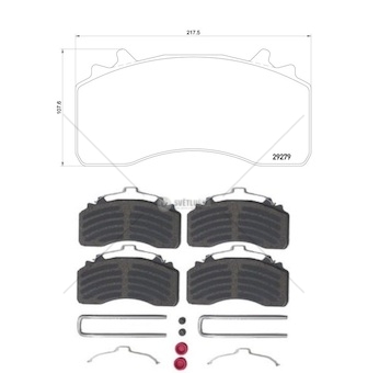 Deska brzdová 29279 trw 217x108x31 wabco maxx22 man tgs,tgx 0186090_A