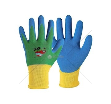 Dětské povrstvené rukavice DRAGO modré, v. 05"