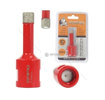 Diamantový korunkový vrták s otvorem ⌀10 mm M14 RAPID