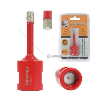 Diamantový korunkový vrták s otvorem 6 mm M14 RAPID