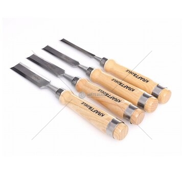 Dláta na dřevo 10-25 mm, dřevěná rukojeť, sada 4 ks - KRAFT&DELE