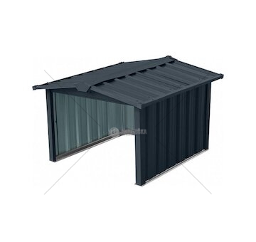 Domek na robotickou sekačku, garáž, plech, antracit, 73x70x50cm