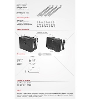 Držák boxů pro montáž podvěsem 710005