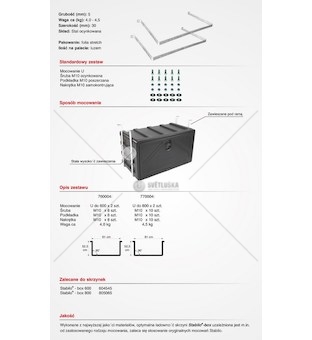 Držák boxů pro montáž SKN800 ST  770004