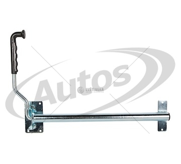 Držák dveří skříně návěsu 465mm dlouhý, 6x pr.6mm, pozink uni 0067795_A