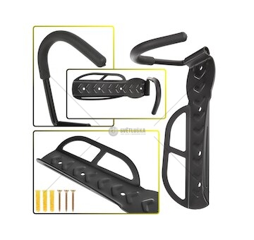 Držák jízdního kola, nástěnný, s hákem KELTIN