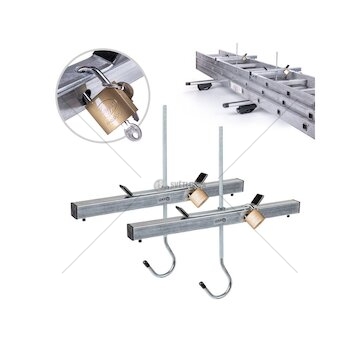 Držák žebříku na střešní nosič, sada 2 ks - GEKO