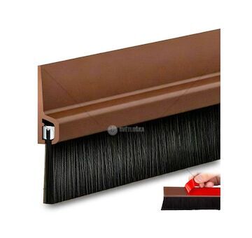 Dveřní kartáčová lišta samolepicí 100 cm, hnědá KELTIN