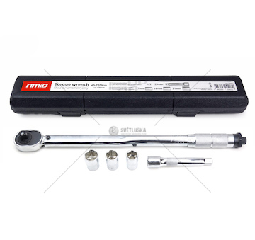 Dynamometrický klíč s násadou 17/18/21mm 40-210 Nm AMiO-02407