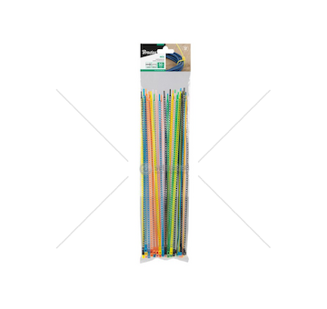 Elastické stahovací pásky 3,6×300 mm, 50 ks, mix barev - BRADAS