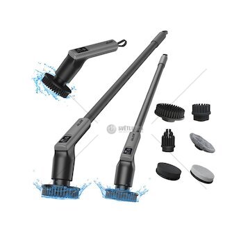 Elektrický čistící kartáč s nastavitelnou rukojetí a 6 hlavicemi - GLOX