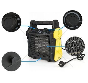 Elektrický keramický ohřívač, topidlo 2 kW GEKO