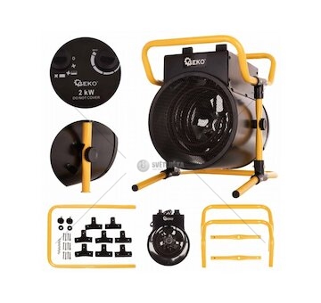 Elektrický průmyslový přímotop 2kW/230V GEKO