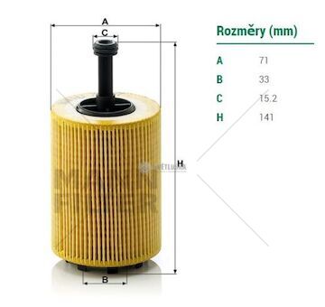 Filtr oleje audi, dodge, ford, seat, škoda fabia i/ii, octavia ii, roomster, yeti , vw 0166546_A