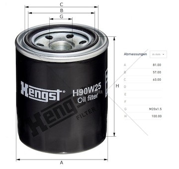 Filtr oleje bobcat, caterpillar, vauxhall, thermo king, hitachi, case 0085774_A