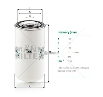 Filtr oleje daf série 75/85, solaris urbino, vdl bus 0021300_A