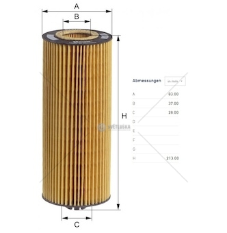 Filtr oleje deutz engine/fahr, man f2000, f90 setra comfortclass do 2003 0166133_A