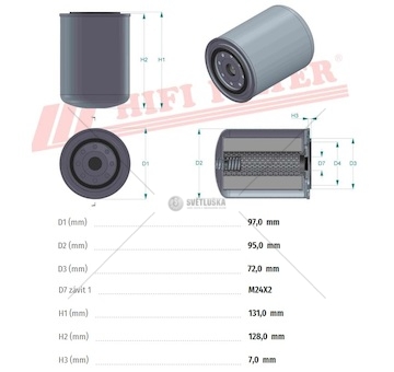 Filtr oleje hangcha, hyundai dhy9ke, aksa a4 crx, dongfeng df354, itc dhy 11kse, jinma 0224018_A