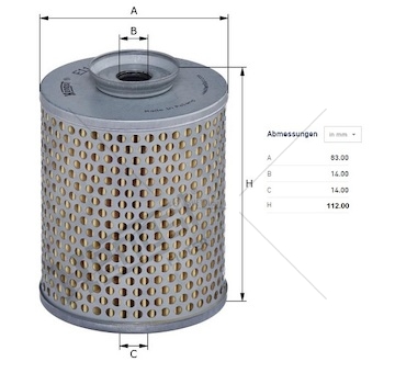 Filtr oleje hydrauliky daf, man, rvi, tatra 815 euro 2, massey-ferguson 0045913_A