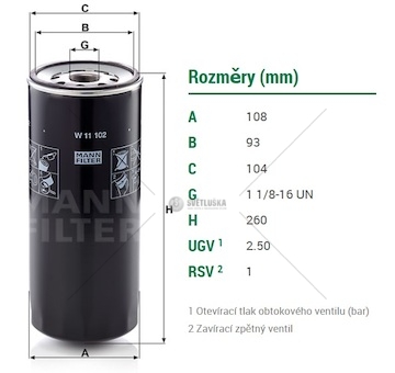 Filtr oleje hydrauliky deutz, iveco, liebherr, poclain, liaz bomag, karosa 0434742_A
