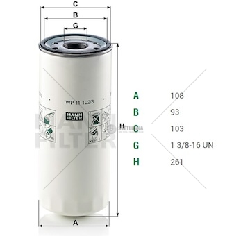 Filtr oleje iveco stralis, rvi c,t,k-serie, magnum dxi,premium 0167515_A