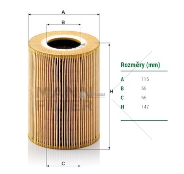 Filtr oleje man f2000, tga. liebherr ltm, neoplan skyliner i/ii, van hool, steyr 0167253_A
