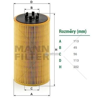 Filtr oleje man tga,tgs,tgx, neoplan, krone, temsa, van hool, viseon bus 0134189_A