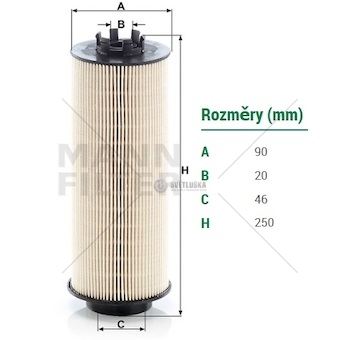 Filtr paliva biodiesel daf 105xf, 85cf, 75cf, solaris urbino, tatra phoenix, van hool 0119511_A