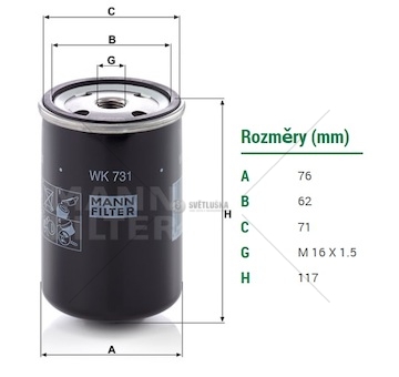 Filtr paliva iveco e.tech mt, e.cargo, caterpillar, cummins, deutz, hitachi, jcb 0014257_A