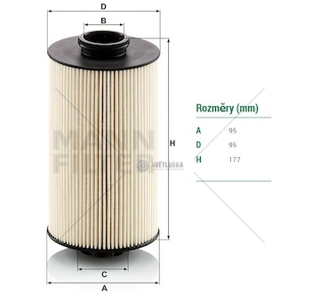 Filtr paliva man tgx euro 6 od 01.2019, tgs euro 6 od 09.2016, tgl euro 6 od 02.2020, tgm  0435772_A