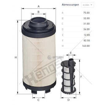 Filtr paliva mercedes actros mp4, antos, arocs 0299453_A