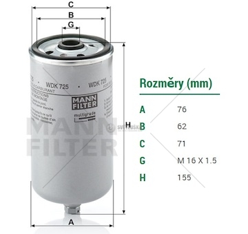 Filtr paliva s odlučovačem man tga d0826luh12, d2866lf21, d2866luh21  0022717_A
