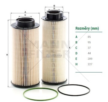 Filtr paliva - sada scania l,p,g,r,s/  p,g,r,t dc9/ dc13/ dc16 xpi, bus f,k,n dc9 0167292_A