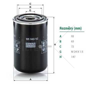 Filtr paliva scania série 4, rvi kerax dci,magnum e.tech,midlum,premium 0167469_A