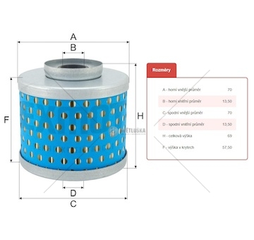Filtr paliva wp 070/ pj 1 avia, multicar, man, volvo, iveco, rvi 0014381_A