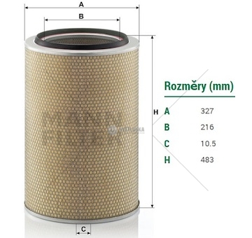 Filtr vzduchu c 33 1465 iveco e.trakker - výprodej c331465_A