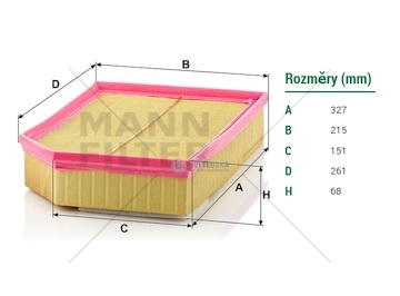 Filtr vzduchu kabiny c 33194 volvo xc90 2.4d/2.5/3.0 od 10.2002 výprodej c33194_A