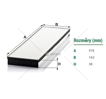 Filtr vzduchu kabiny mercedes atego, atego 2, econic, atego 3 euro 6 od 2013 0167217_A