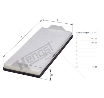 Filtr vzduchu kabiny mercedes atego i do 10.2004, axor i do 2005, axor ii od 2004, econic 0056836_A