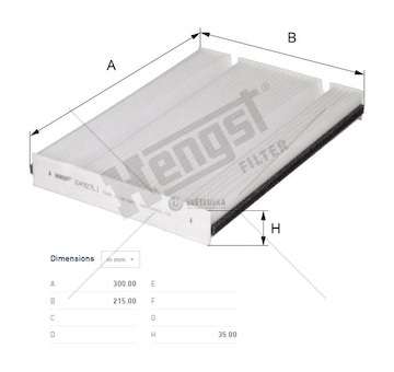 Filtr vzduchu kabiny mercedes v klassa/ vito w447, sprinter od 02.2018 0239567_A