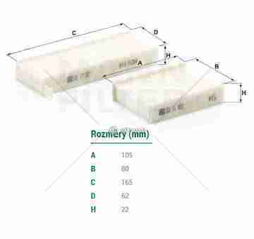 Filtr vzduchu kabiny - sada daf xd od 09.2022, xf ii od 06.2021, xg/xg+ od 06.2021 0761639_A