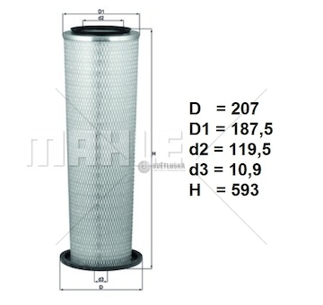 Filtr vzduchu lx764 volvo fl4/fl610/619 0022822_A