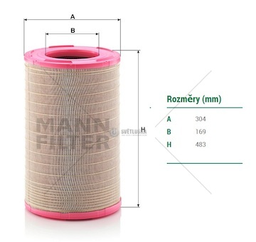 Filtr vzduchu man f2000, e2000, f90, fe, f2000 evolution od 09.2000, steyr 19s/23s/24s ... 0014368_a