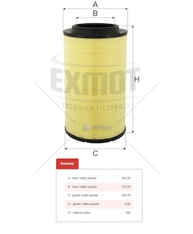 Filtr vzduchu man tgs, tgx  d2066lf07-d3876lf03 od 10.2007 0258600_A